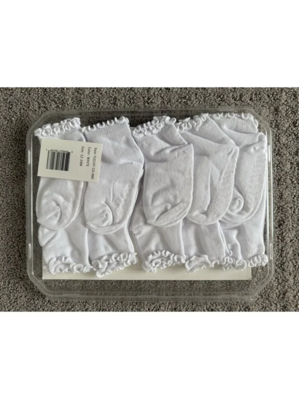 Fruit of the Loom Baby Girls Ruffle Low Cut Sock 10-Pack NWT